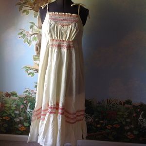 Free People  Women's Embroidered Spaghetti Strap Flare Dress Size Small New